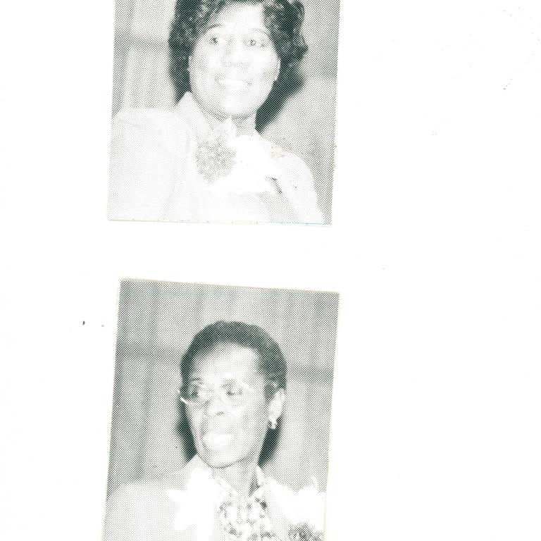 Black-and-white headshot photos of Maggie Bozeman (top) and Julia Wilder (bottom).