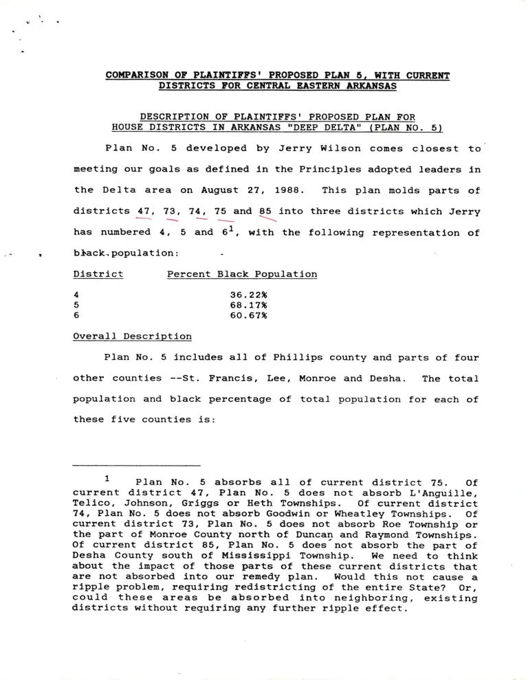 Comparison of Plaintiffs' Proposed Plan preview
