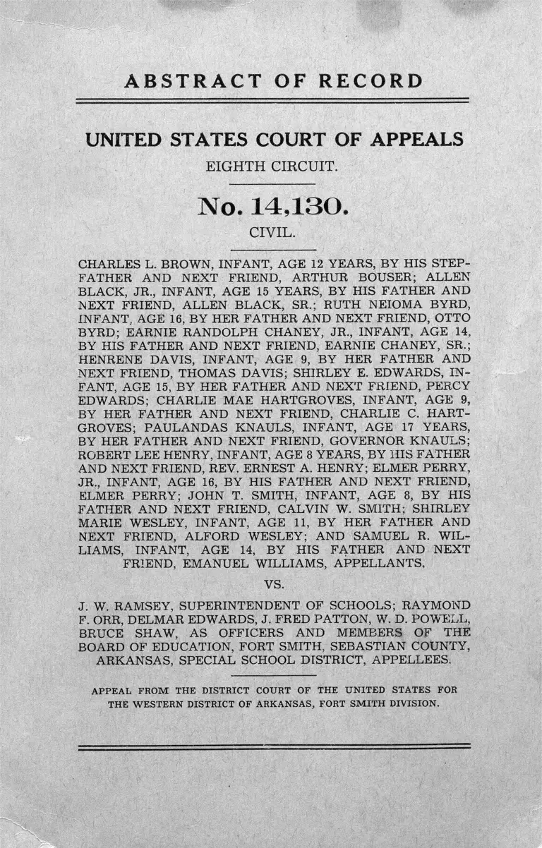 Brown v. Ramsey Abstract of Record preview