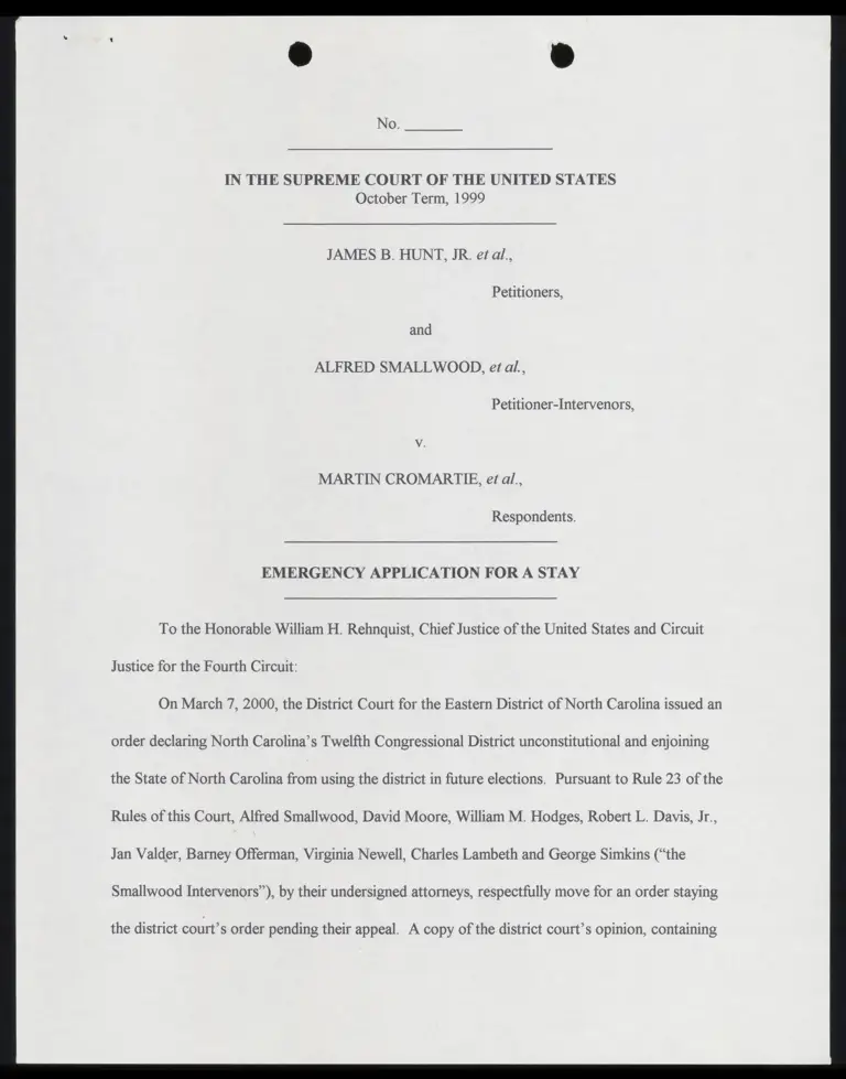 Emergency Application for a Stay preview