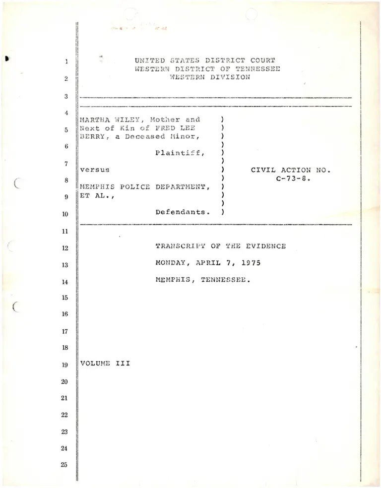 Transcript of the Evidence Volume 3 preview