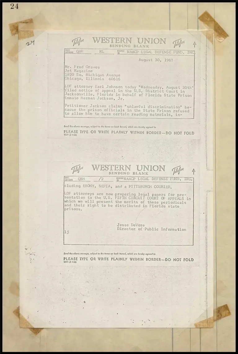 Discrimination of Reading Materials to Prisoner (Telegram) preview