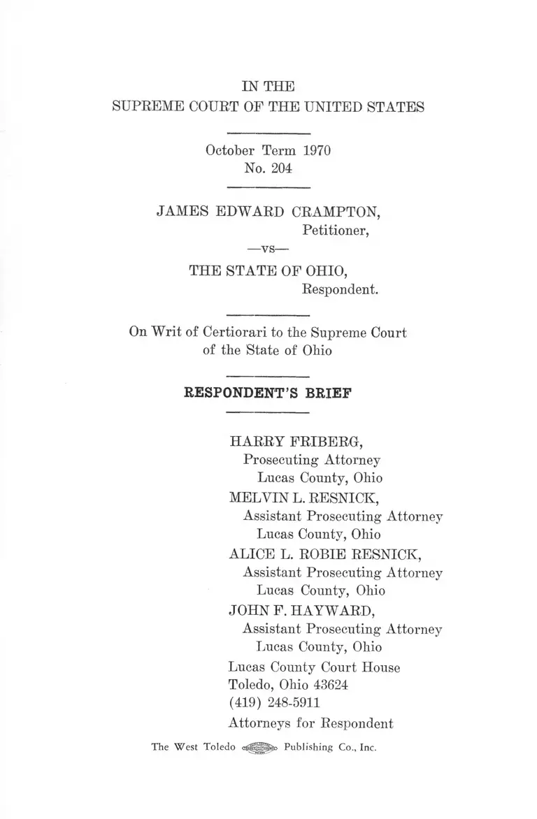 Crampton v. Ohio Respondent's Brief preview