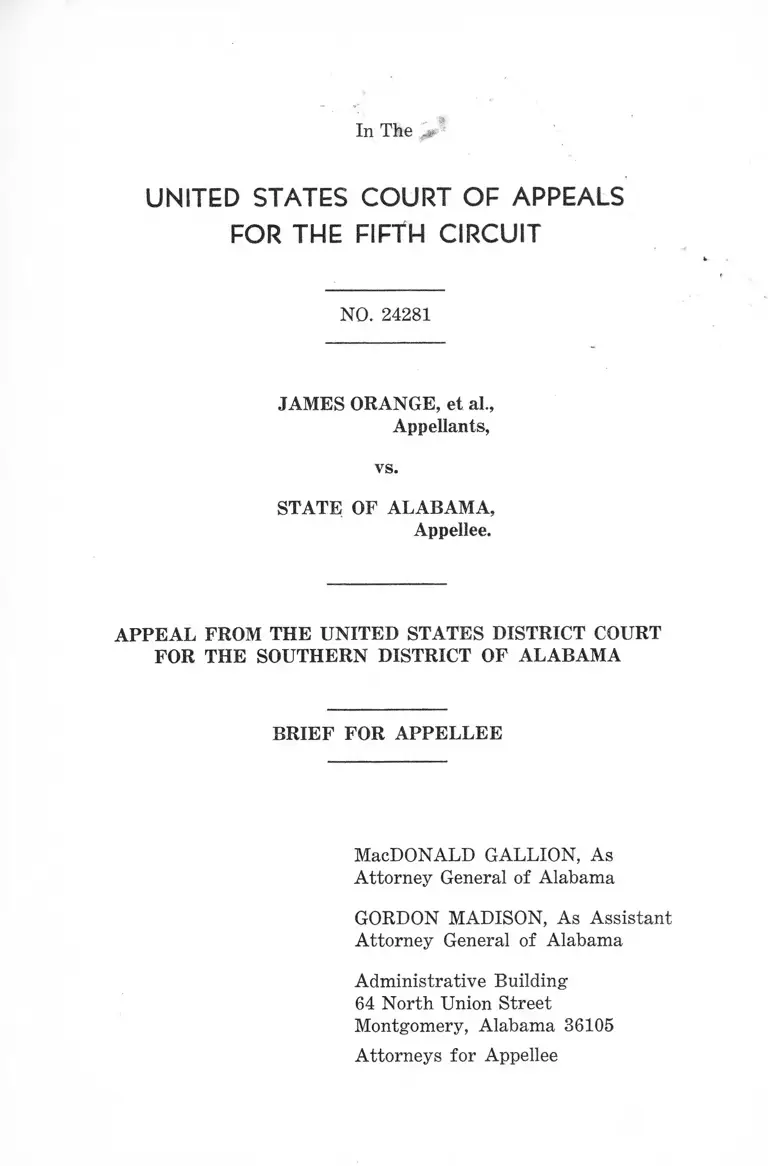Orange v. Alabama Brief for Appellee preview
