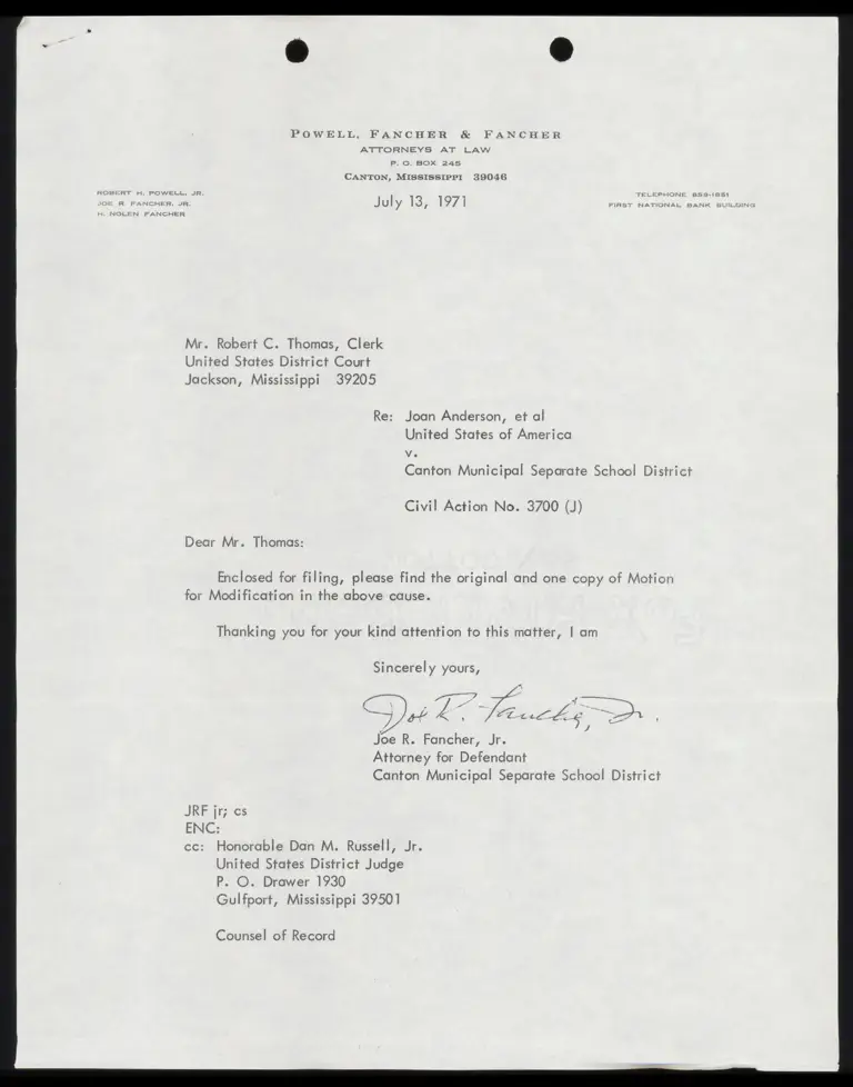 Motion for Modification of Desegregation Plan preview