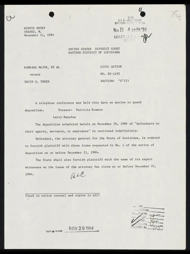 Minute Entry preview