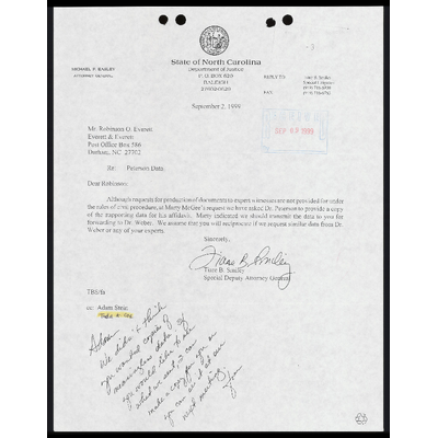 Letter to Everett From Smiley RE: Peterson Data preview