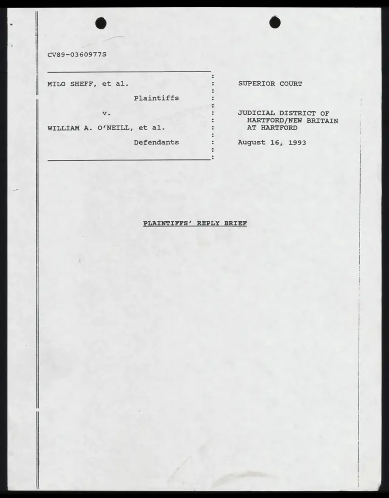 Plaintiffs' Reply Brief with Appendix and Certificate of Service preview