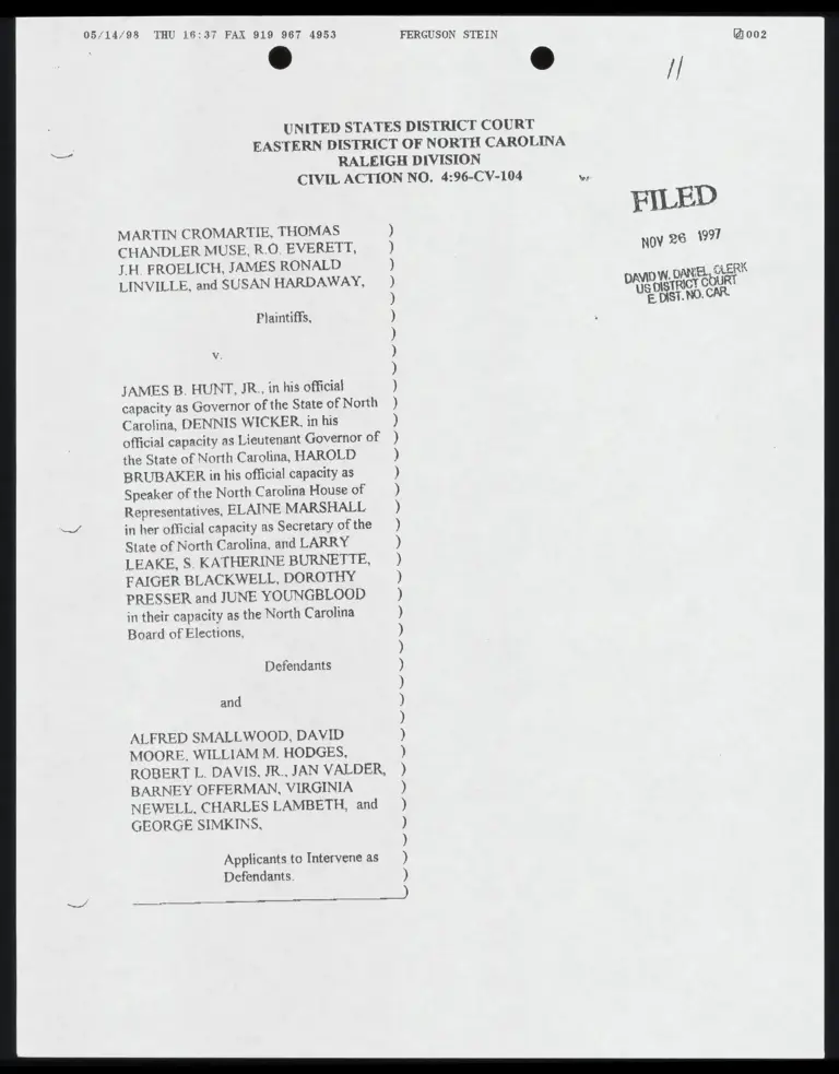Defendants' Motion to Intervene preview