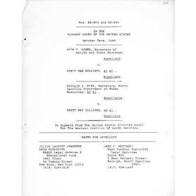 Bowen v. Gilliard Brief for Appellees preview