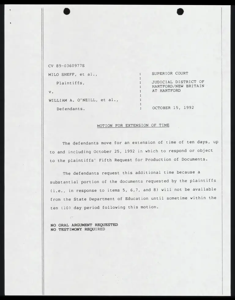 Motion for Extension of Time preview