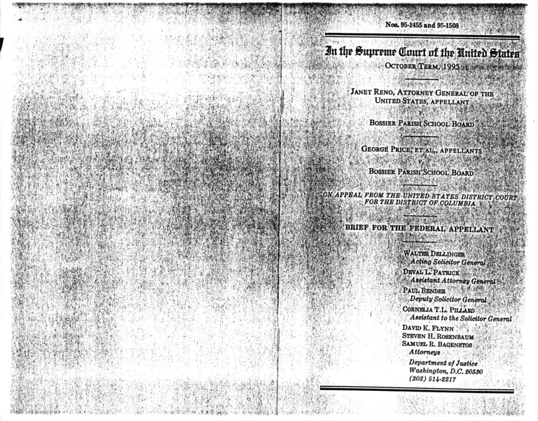 Reno v. Bossier Parish School Board Brief for Appellant preview