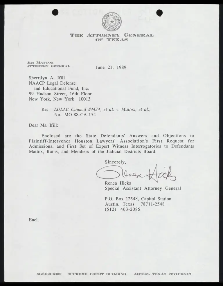 State Defendants' Replies and Objections to Plaintiff-Intervenor's First Request for Admissions; State Defendants' Answers to Plaintiff-Intervenors' First Set of Expert Witness Interrogatories preview