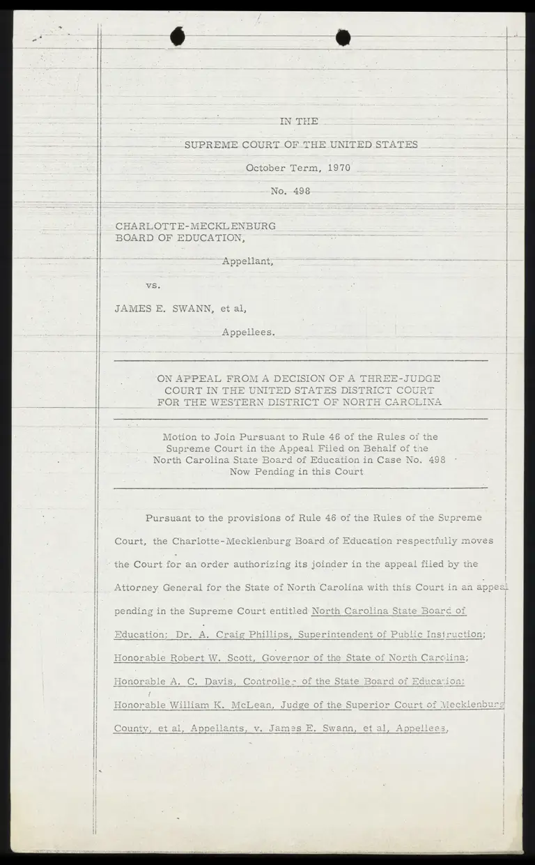 Motion to Join Pursuant to Rule 46 of the Rules of the Supreme Court preview