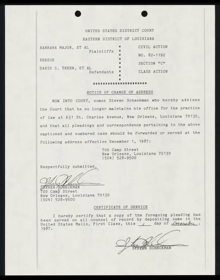 Notice of Change of Address preview