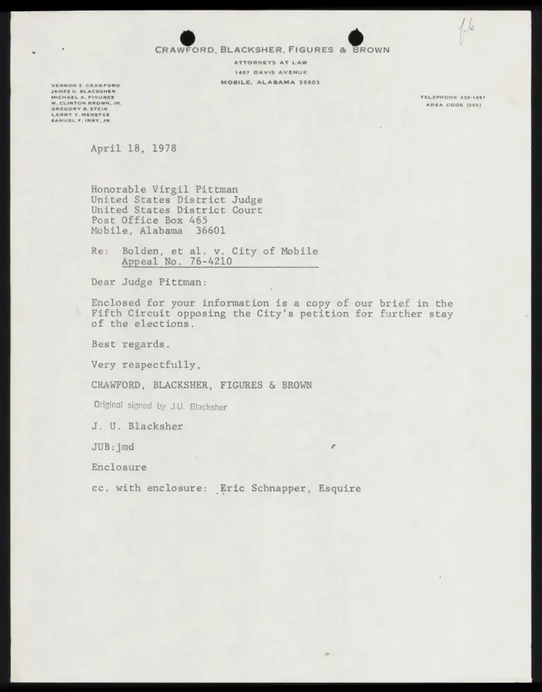 Memorandum in Opposition to Motion for Stay of Mandate with Cover Letter preview