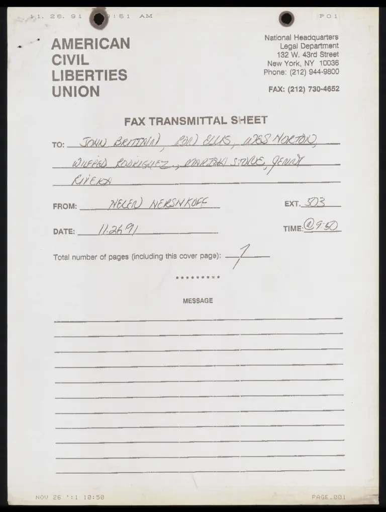 Memo from Hershkoff to Counsel with Correspondence and Natriello Study Draft preview