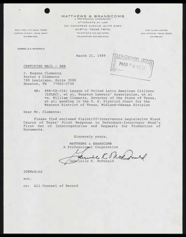 Plaintiff-Intervenors Legislative Black Caucus First Response to Wood's First Set of Interrogatories and Requests for Production of Documents preview