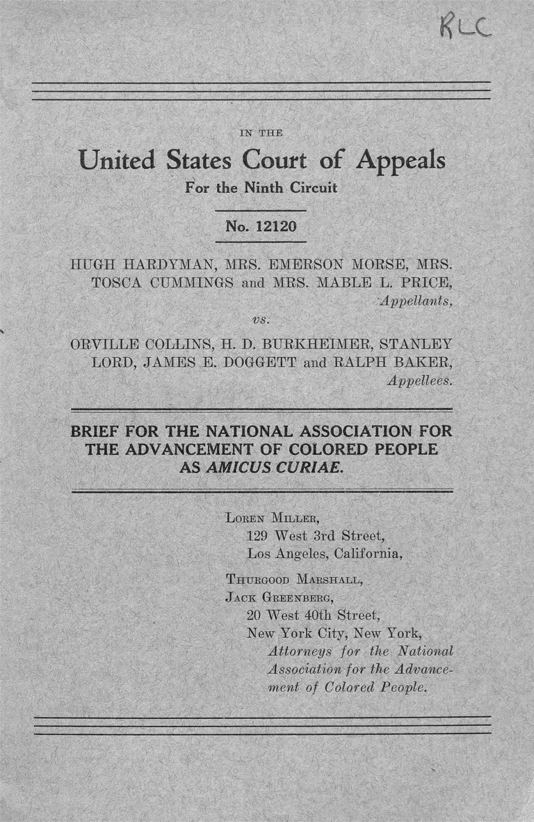 Hardyman v. Collins Brief Amicus Curiae preview