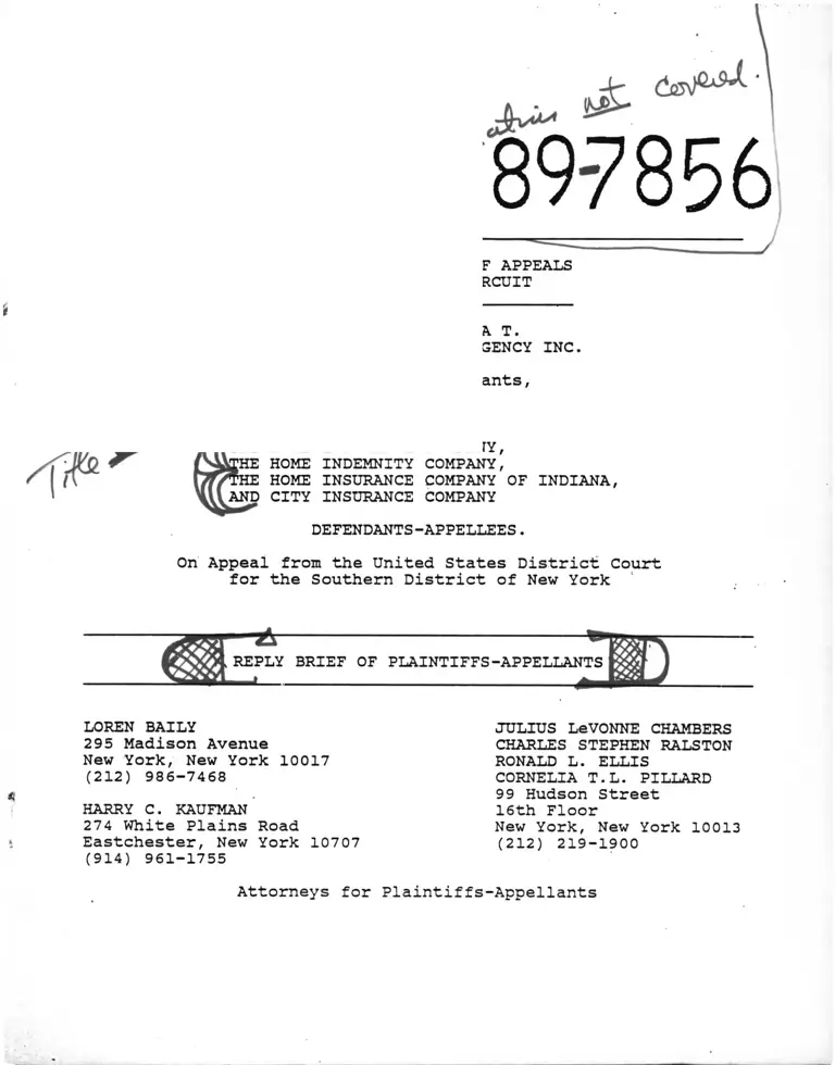 Gonzalez v. The Home Insurance Company Reply Brief for Petitioner preview