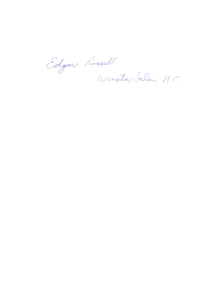 Winston-Salem and Reidsville, North Carolina, undated - 6 of 7 (back) preview