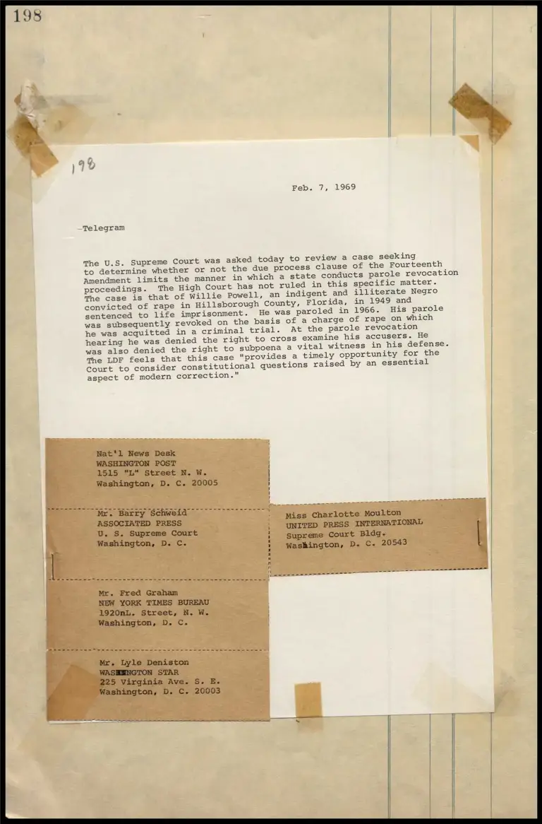 Powell Parole Case for Supreme Court Review (Telegram) preview