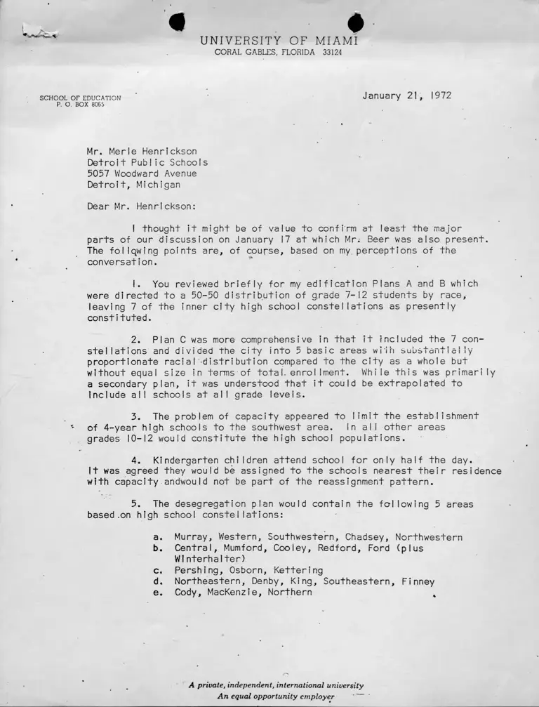 Correspondence from Foster to Henrickson preview