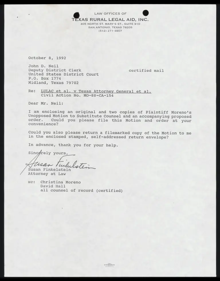 Motion to Substitute Counsel; Proposed Order preview