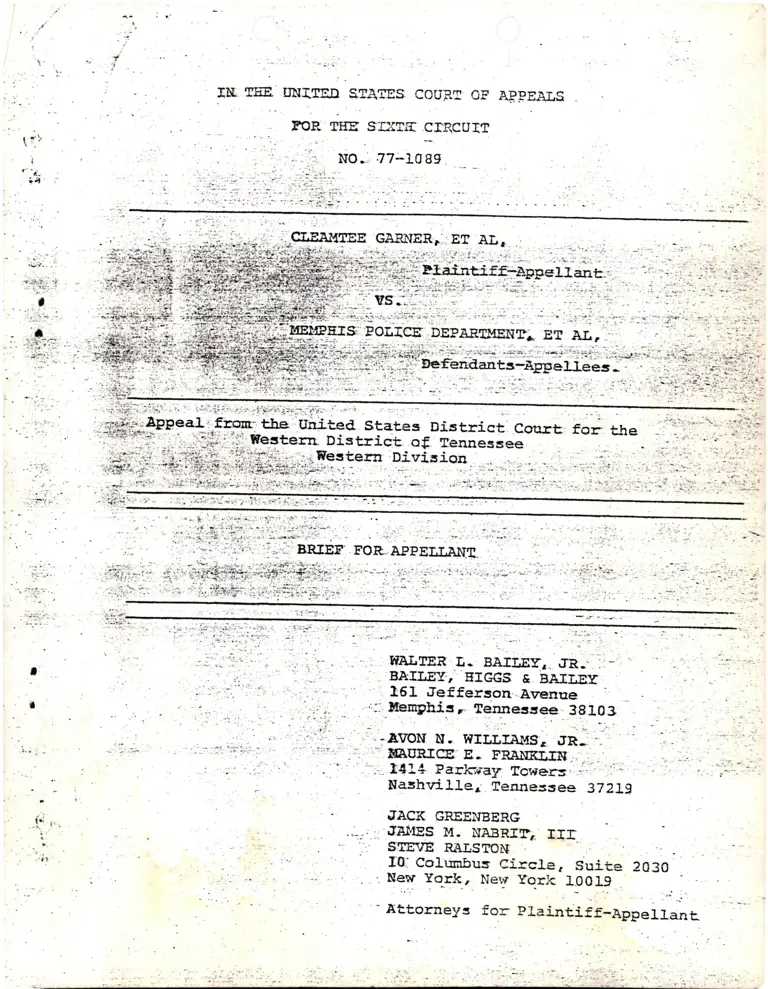 Brief for Appellant preview