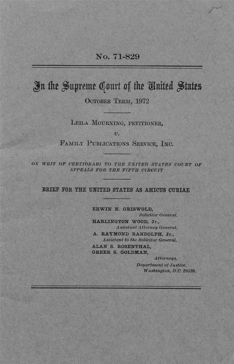 Mourning v. Family Publications Service, Inc. Brief Amicus Curiae preview