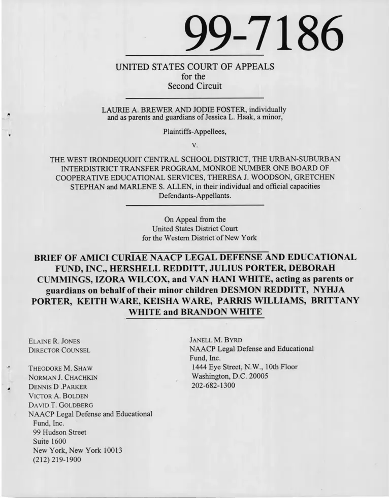 Brewer v. West Irondequoit Central School District Brief of Amici Curiae NAACP Legal Defense and Educational Fund et al. preview