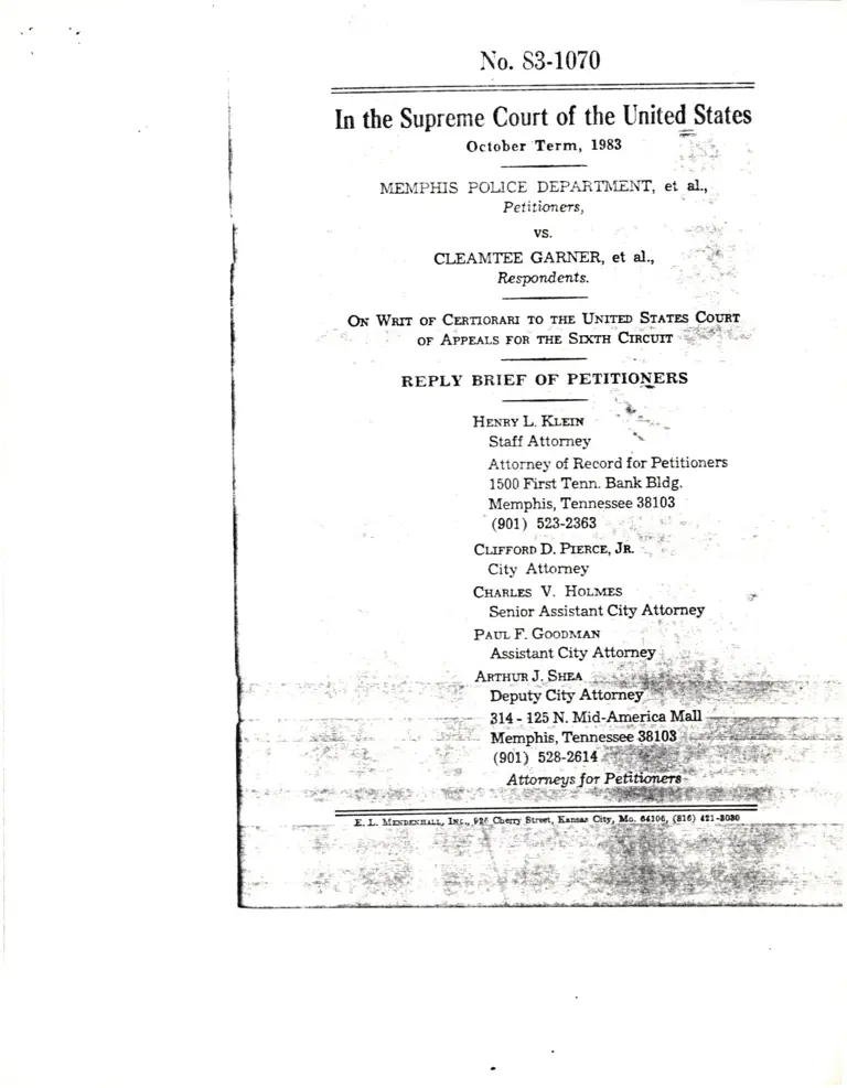 Reply Brief of Petitioners preview