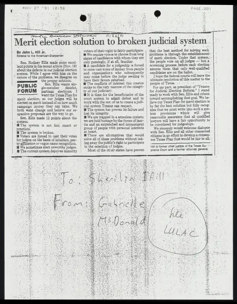 Merit Election Solution to Broken Judicial System preview