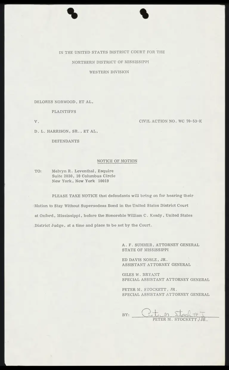 Notice of Motion preview