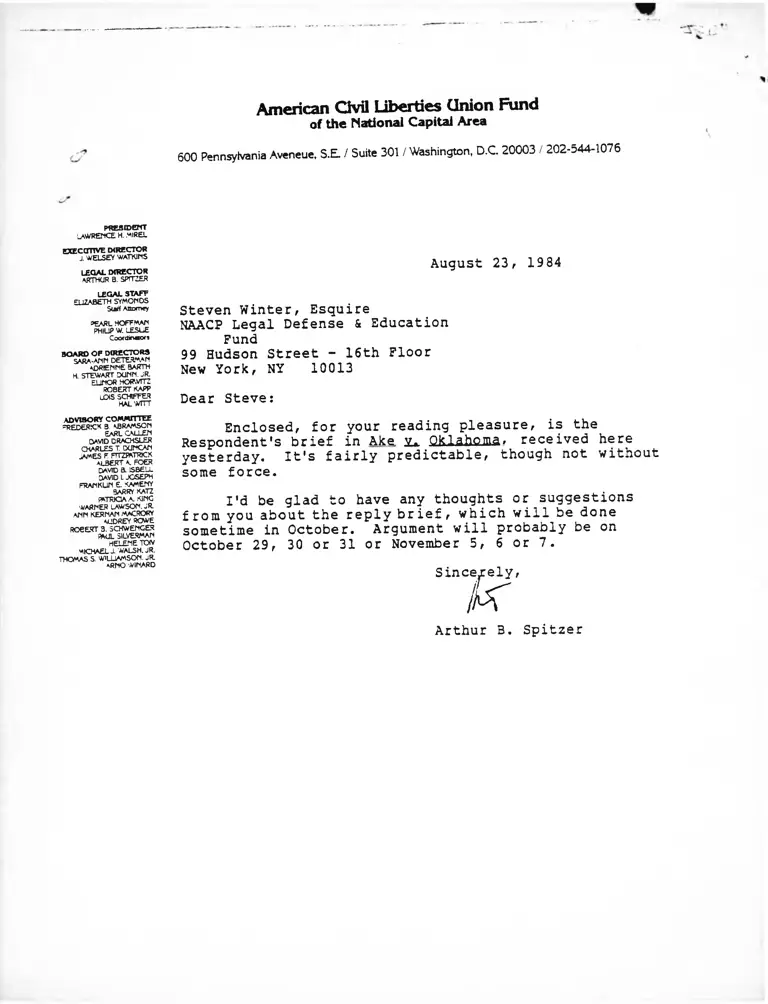 Ake v. Oklahoma Brief of Respondent preview