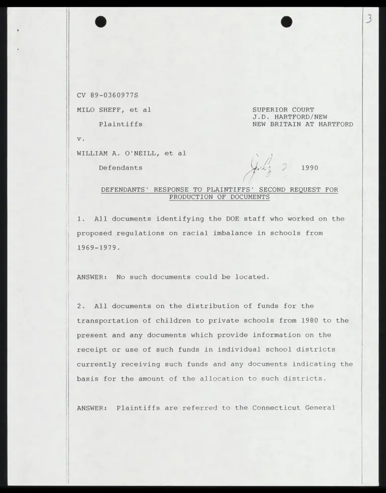 Defendants' Response to Plaintiffs' Second Request for Production of Documents preview
