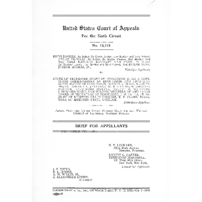 Booker v. Tennessee Board of Education Brief for Appellants preview