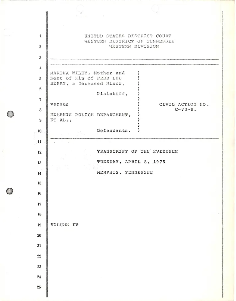 Transcript of the Evidence Volume 4 preview