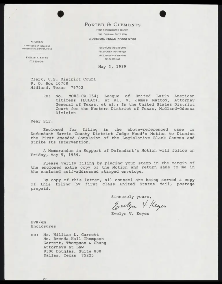 Defendant Judge Wood's Motion to Dismiss the First Amended Complaint of the Legislative Black Caucus and Strike Its Intervention preview