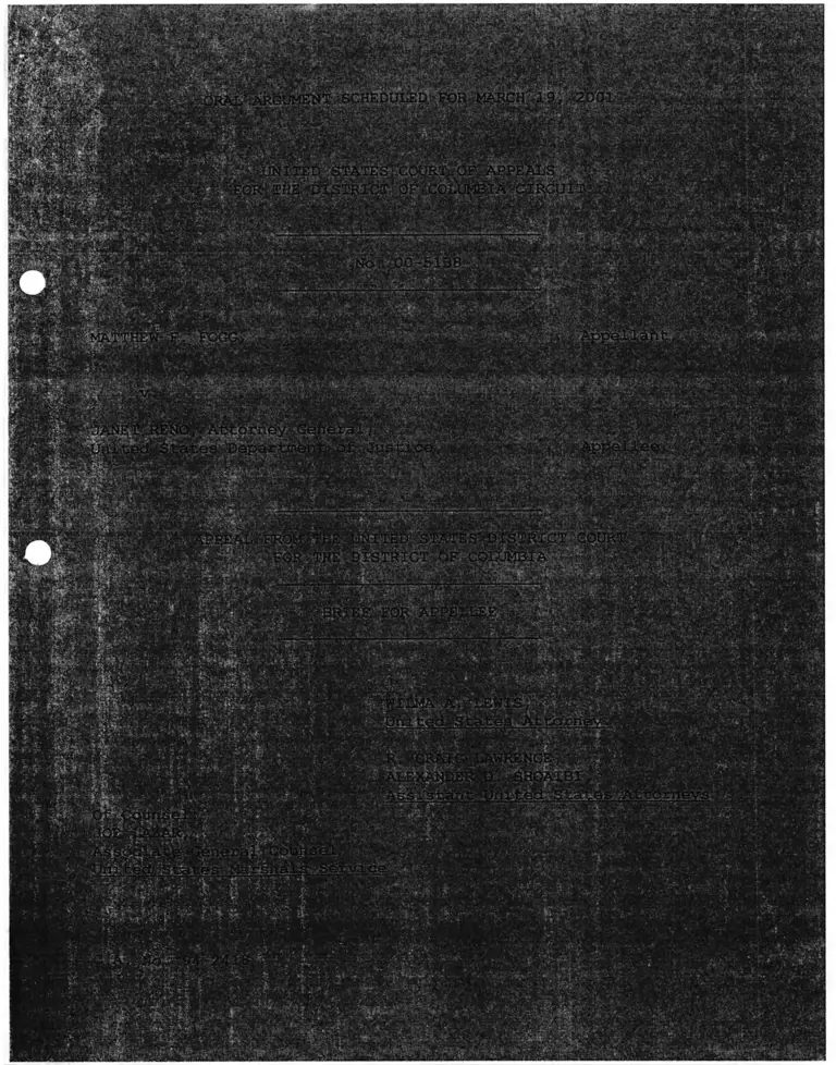 Fogg v. Reno Brief for Appellee preview