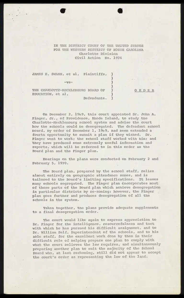 Order Re: Dr. Finger Research preview