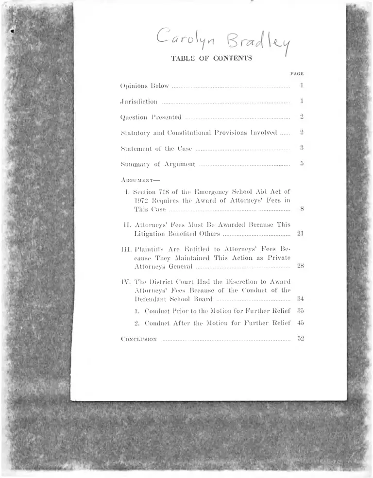 Bradley v. State Board of Education of Virginia Brief for Petitioner preview