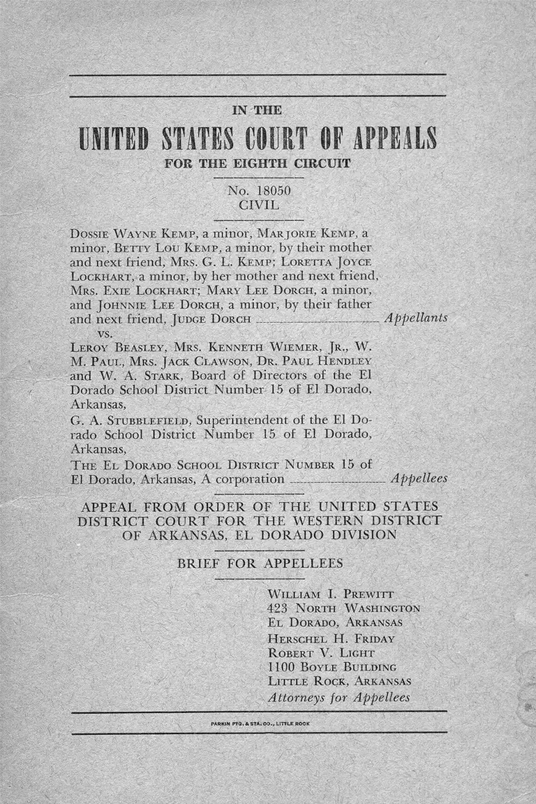 Kemp v. Beasley Brief for Appellees preview