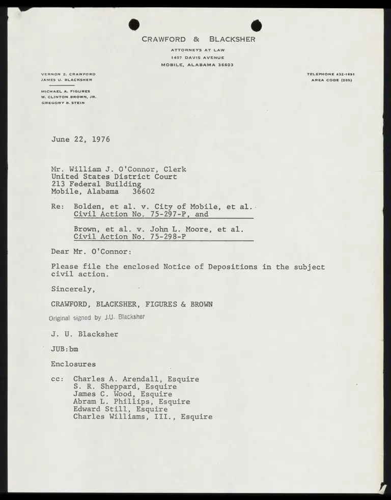 Notice of Depositions preview