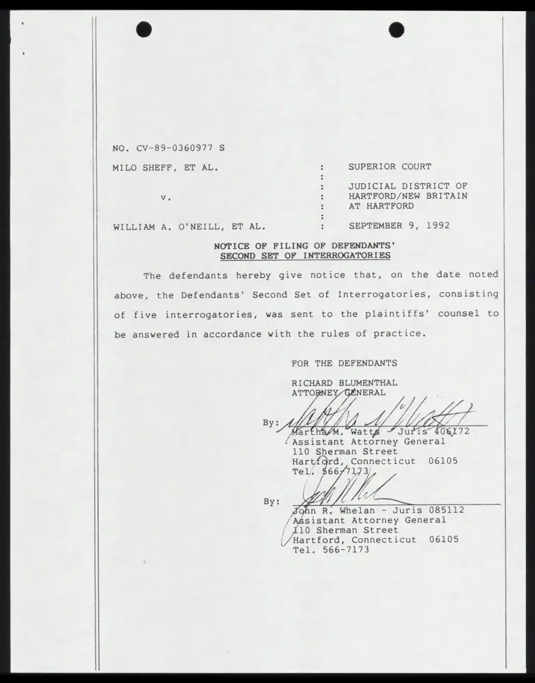 Notice of Filing and Defendants' Second Set of Interrogatories preview