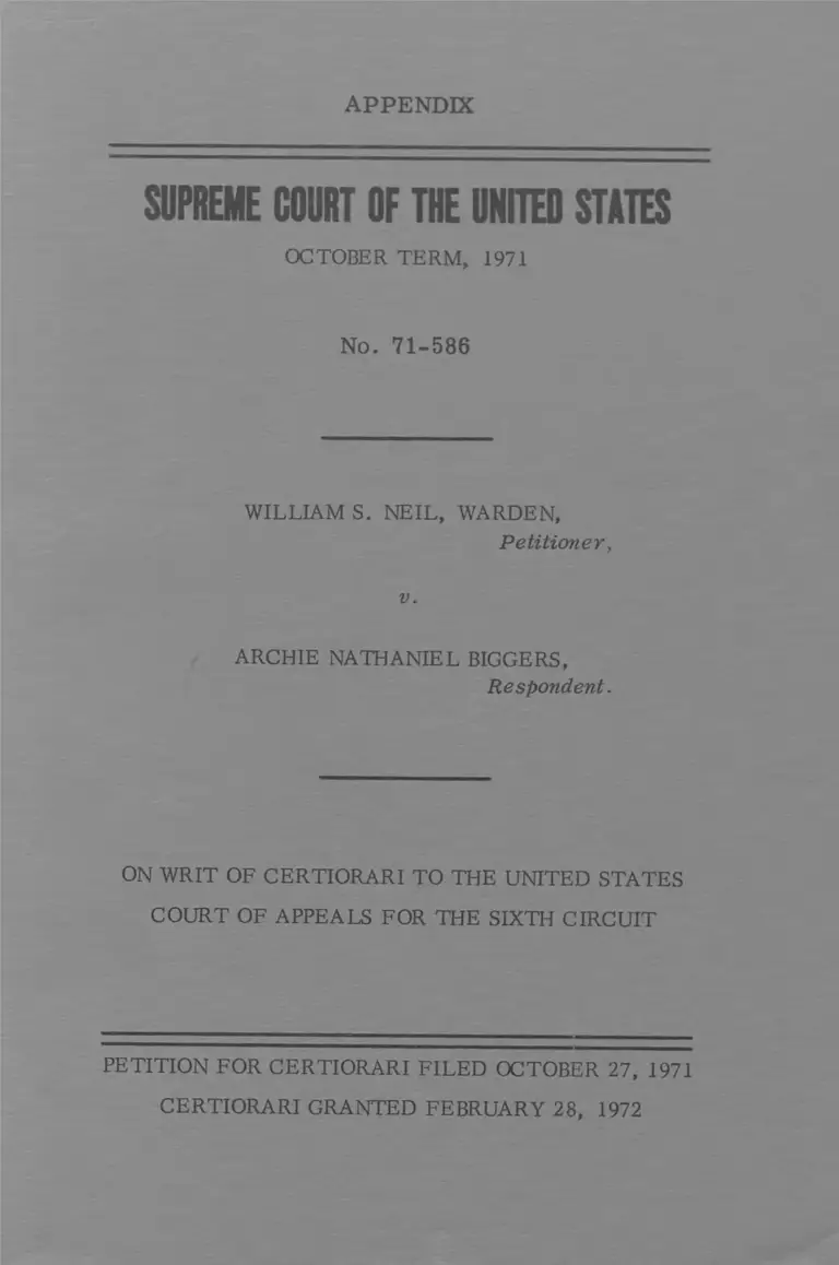 Neil v. Biggers Appendix preview