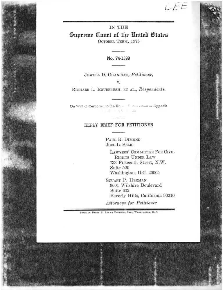 Chandler v. Roudebush Reply Brief for Petitioner preview