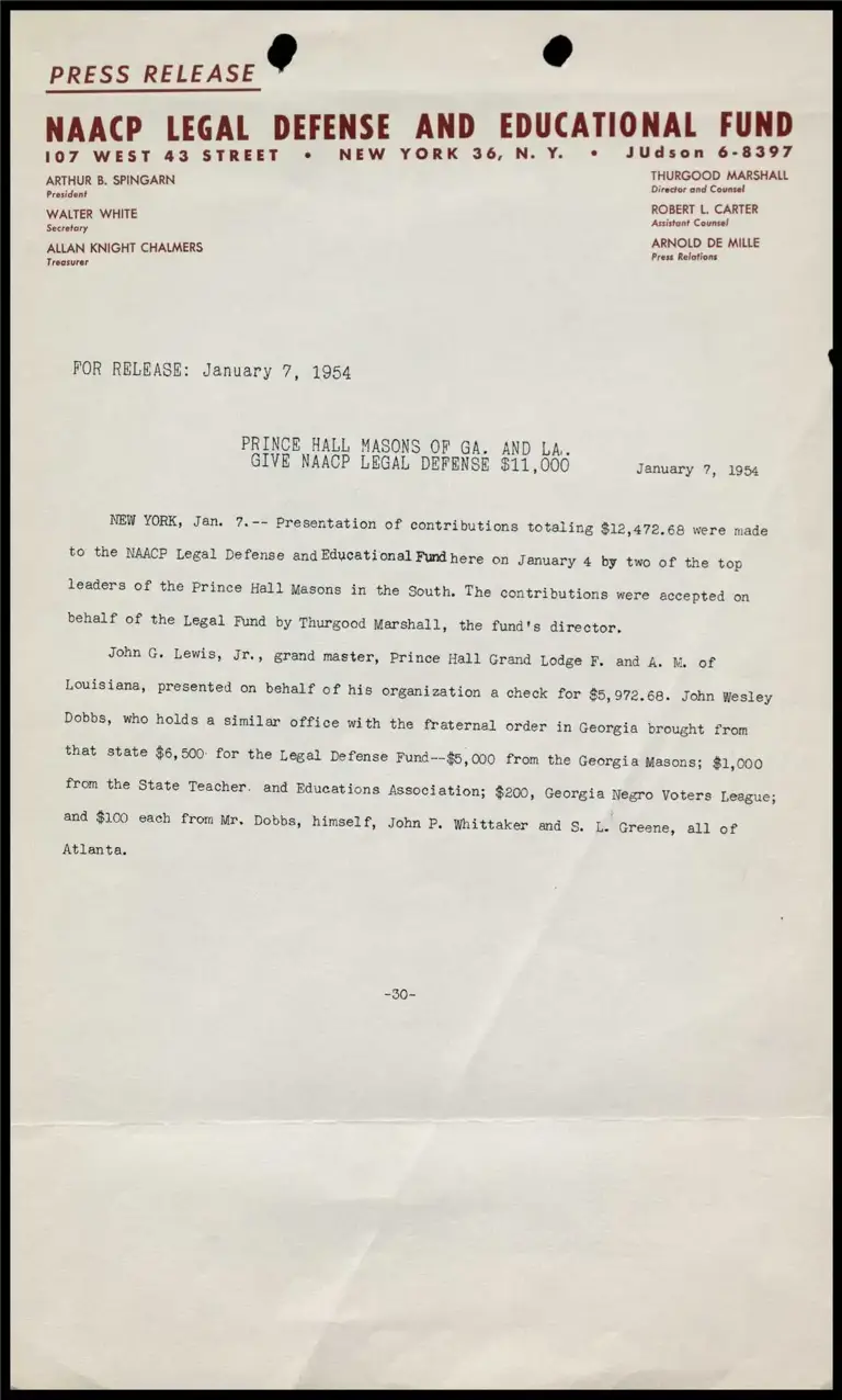 Prince Hall Masons of GA. And LA. Give NAACP Legal Defense $11,000 preview