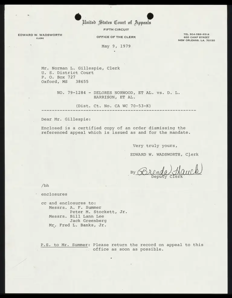 Order to Dismiss Appeal preview