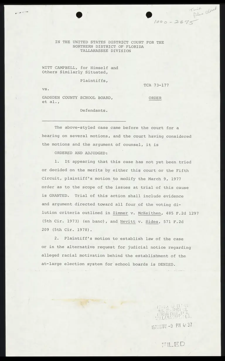 Order and Adjudgment preview